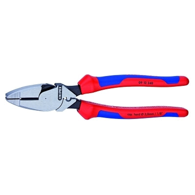 New England Linesman Pliers, 9 1/2 in Length, Dual Material Handle