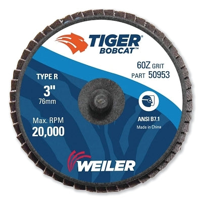 3" Bobcat Mini Abrasive Flap Disc, Conical (Ty29), Type R Mount, 60Z