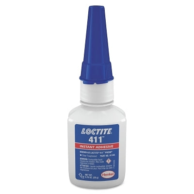 411 Instant Adhesive, 20 g, Bottle, Clear