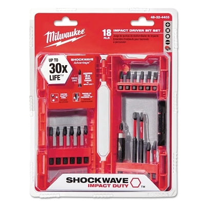 Electric Tools SHOCKWAVE Impact Duty Driver Bit Set, Hex 1/4 in