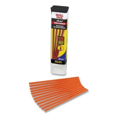 TRADES-MARKER Mechanical Grease Pencil Refill, 3 mm Tip, Orange