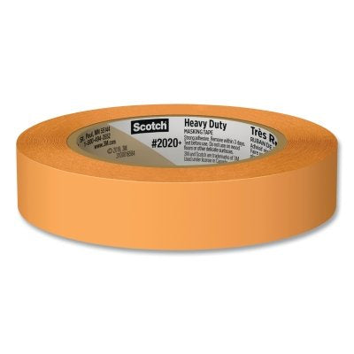 3M 051125-00539 2020+ Heavy Duty Masking Tape, 60.1 yd, 1 in W, Orange