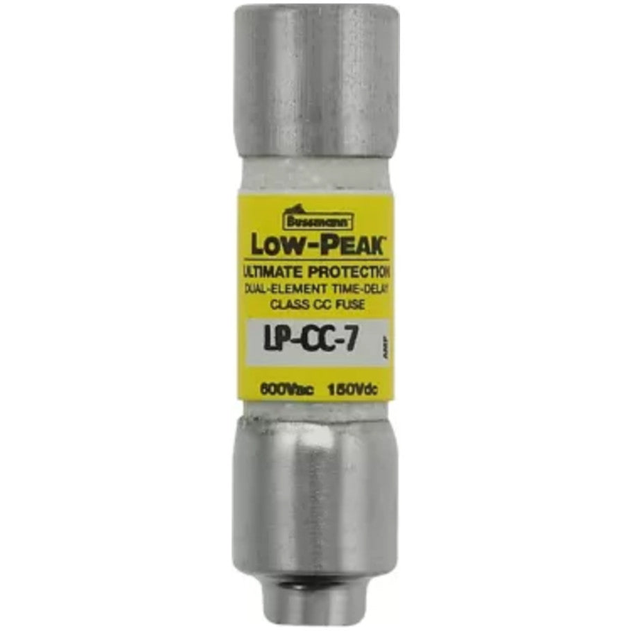 Low-Peak LP-CC Series Class CC Time Delay Fuse, Rejection, Current-Limiting, 7A, 600Vac/150Vdc, 13/32 x 1-1/2 in.