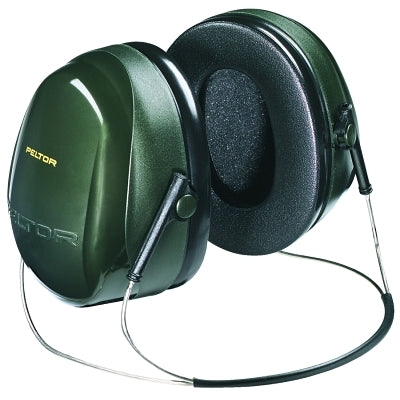 3M H7B PELTOR Optime 101 Earmuff, 26 dB NRR, Dark Green, Behind-the-Head