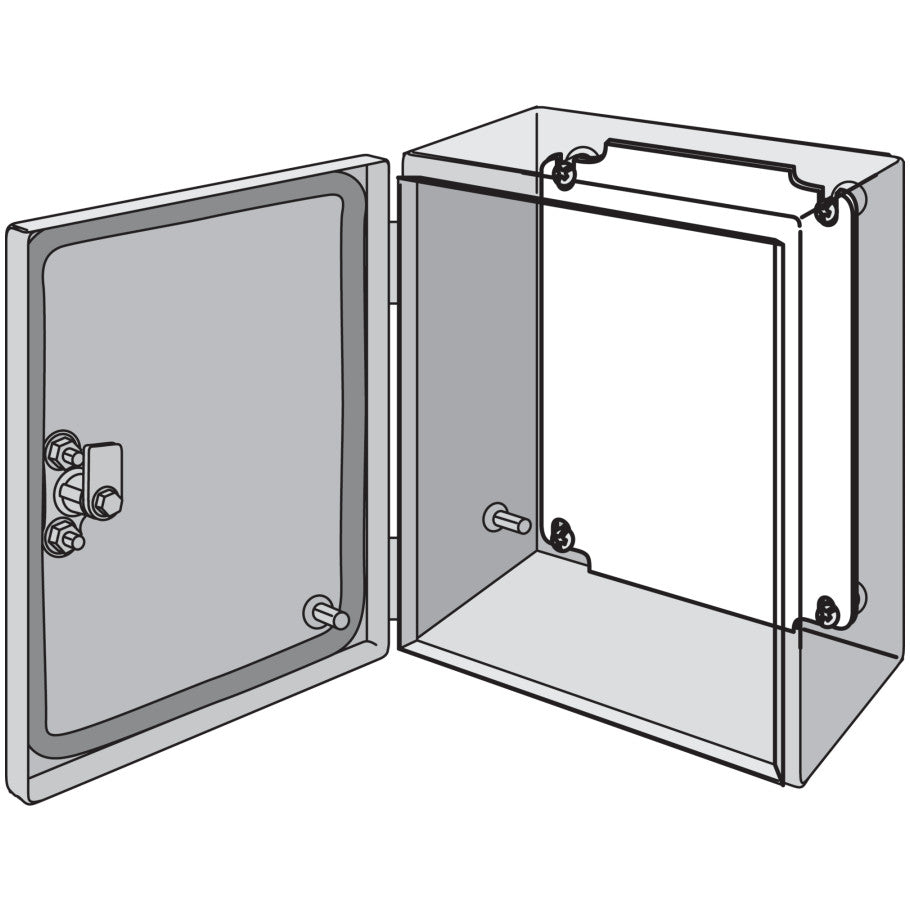 331 x 281 Inline White Painted Steel Panel