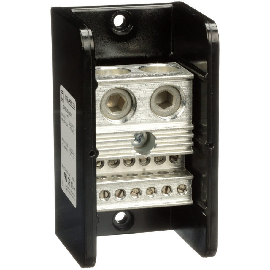 Power distribution block, Linergy, 1 pole, 2 line, 12 load, 760A Cu, 620A Al, 600V
