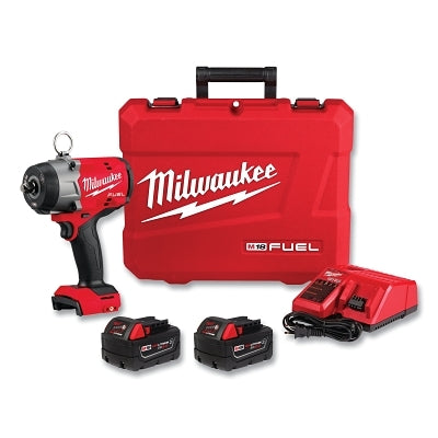 M18 FUEL High Torque 1/2 in Impact Wrench w/Pin Detent, 18 V, 2000 RPM, Includes Battery/Charger/Case