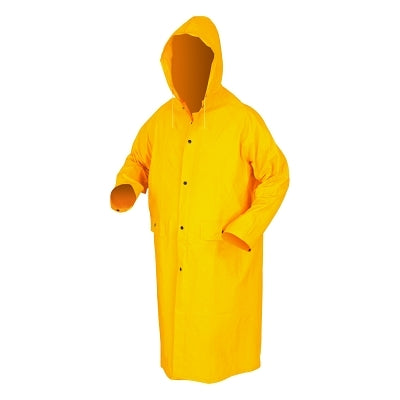 Classic Series Rain Coat, Detachable Hood, 0.35 mm, PVC on Polyester, Yellow, 2X-Large