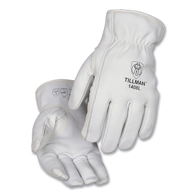 Drivers Gloves, 2X-Large, Top Grain Cowhide, Para-Aramid/Steel Blend Liner, A6 Cut Resistant, Pearl