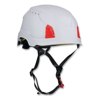 Traverse Industrial Climbing Helmet, HDPE, Vented, White