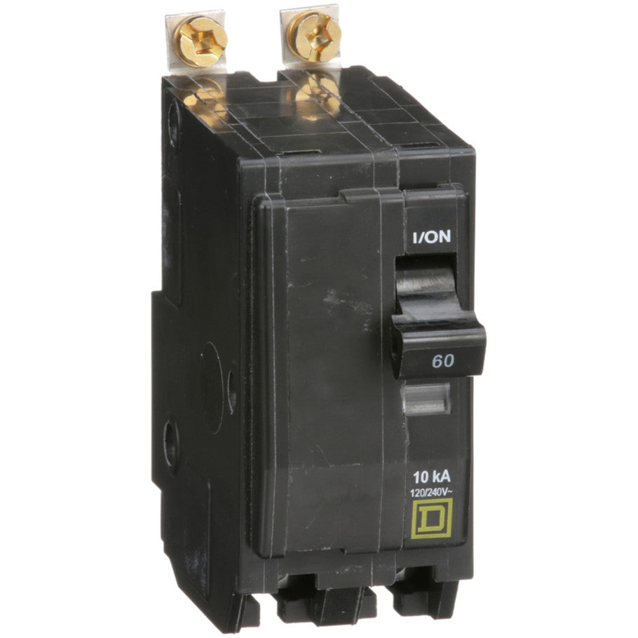 QOB Miniature Circuit Breaker, Bolt On, 2 Pole, 60A, 120/240V, 10kA