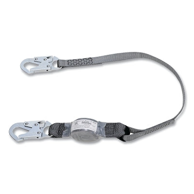 V-SERIES Standard Shock Absorbing Lanyard, 4 ft, Single, Small/Small Snaphooks, Web, Fixed, 400 lb
