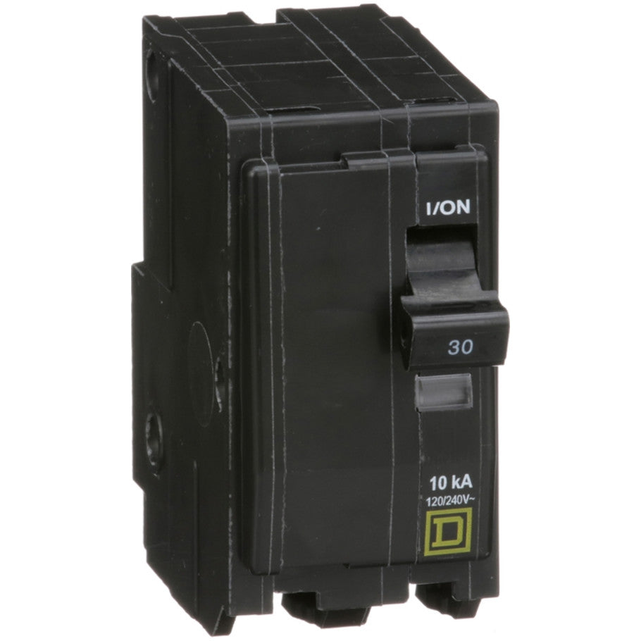 QO Miniature Circuit Breaker, Plug-In, 10kA, Common Trip, 120/240 Vac, 2-Pole, 30A