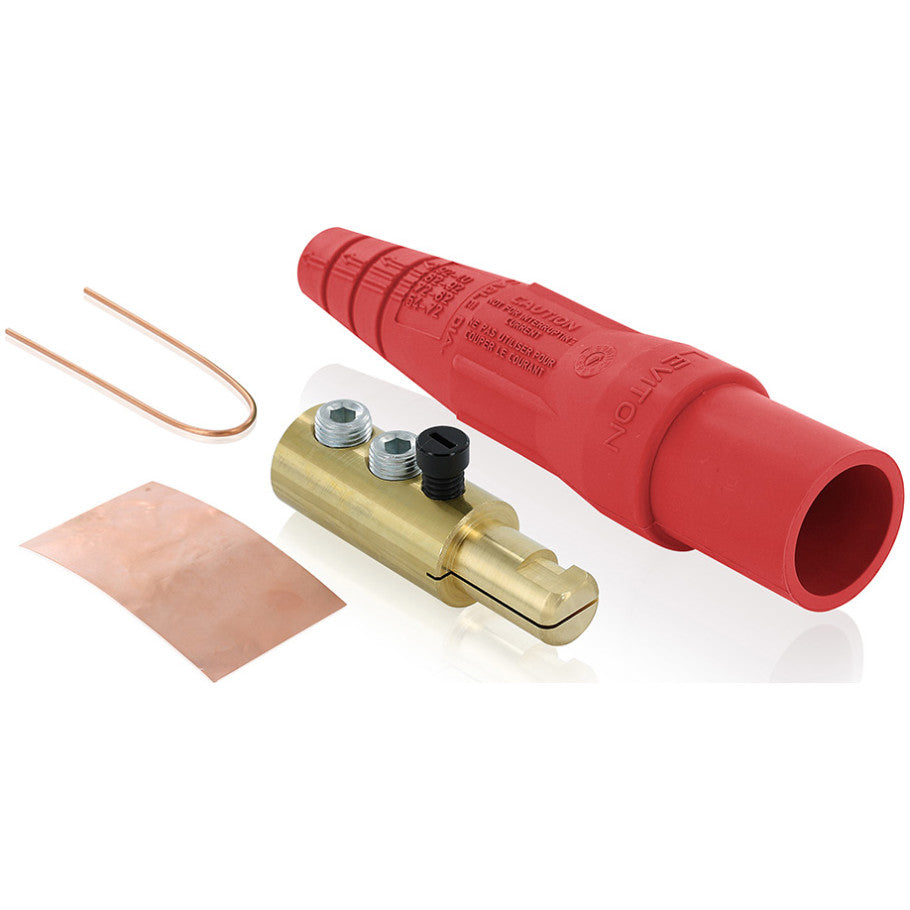 Single Pole Cam-Type Connector, Male, 400A, 600 V AC/DC, 2/0 to 4/0 AWG, Red