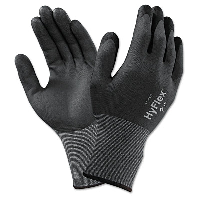 11-840 Nitrile Foam Palm Coated Gloves, Size 10, Black