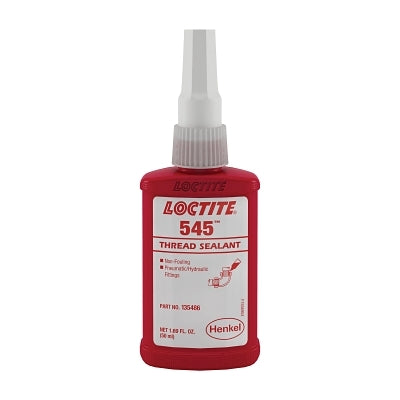 545 Thread Sealant, Hydraulic/Pneumatic Fittings, 50 mL, Bottle, Purple
