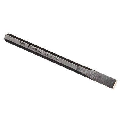 Cold Chisels, 6 in Long, 7/16 in Cut, Black Oxide, 12 per box