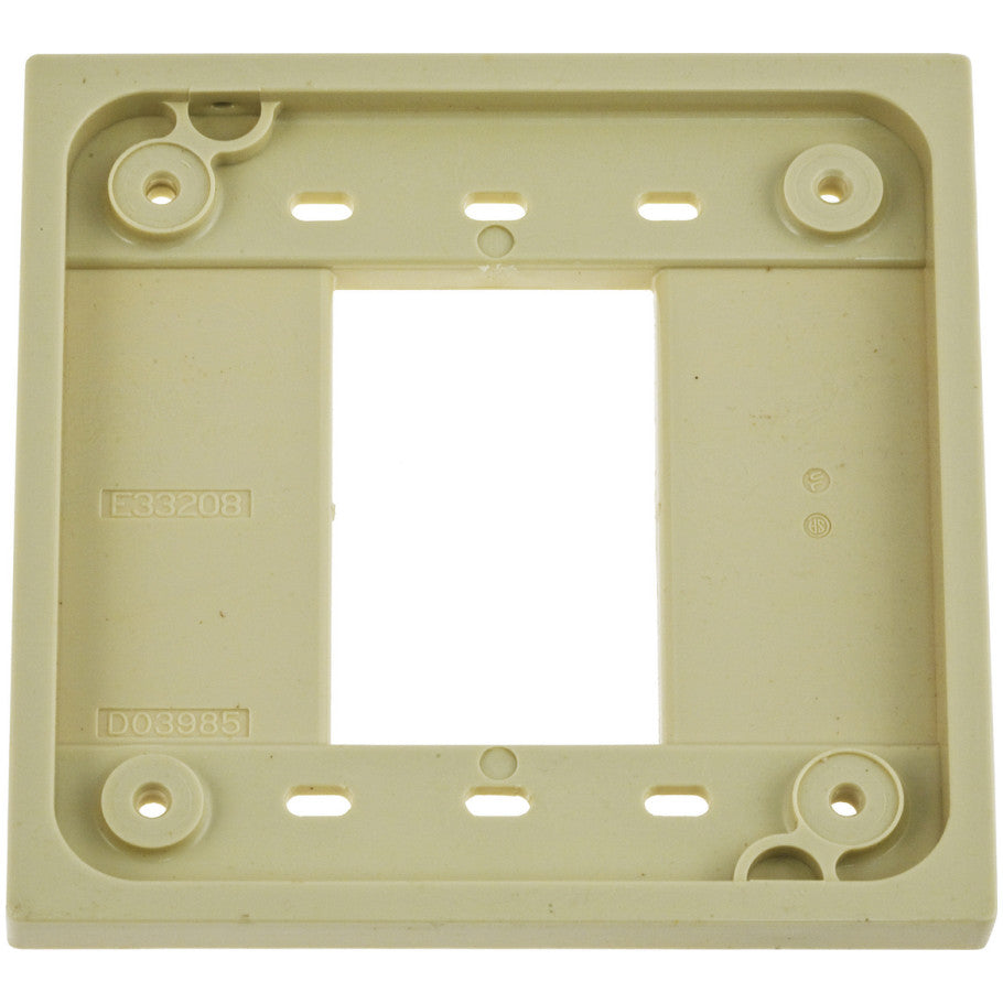 Adapter Plates for 1 and 2 Gang, and 4" (101.6) Square Device Boxes, Ivory, 4.78 x 4.78 x 0.58 in.