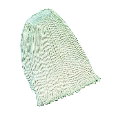 Value Pro Cut-End Cotton Wet Mop Head, 32 oz, Cotton, 1 in Headband