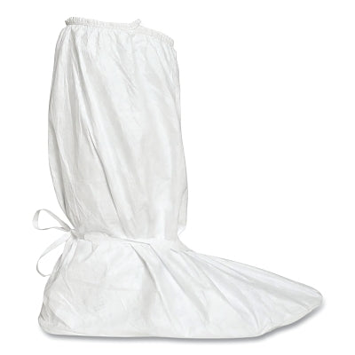 Tyvek IsoClean Boot Cover, Medium, Bound, Gripper Sole, Ankle Ties, Non-Sterlie, 18 in H, White