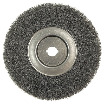 Narrow Face Crimped Wire Wheels, 10 in Dia. x 3/4 in , 0.014 in, Steel, 4,000rpm