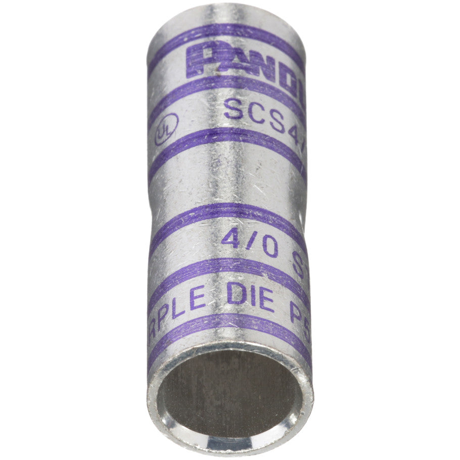 Pan-Lug SCS4/0-X Comp. Splice, 4/0, Tin-Plated Copper, PK10