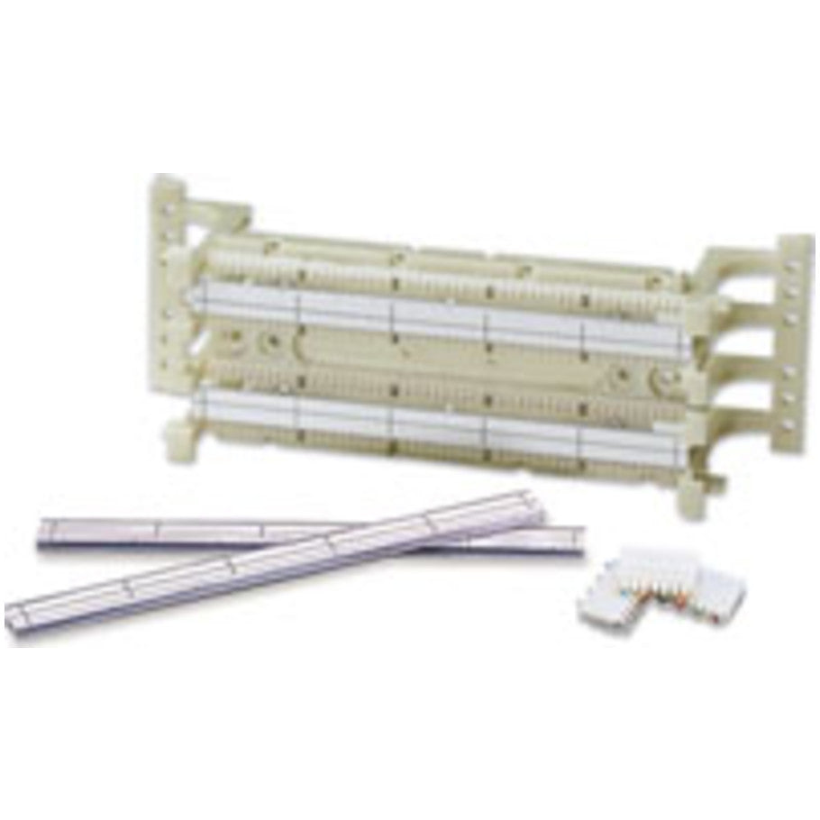 Cat 5e 110-Style Wall-Mount Wiring Block Kit, includes 100-pair block with legs