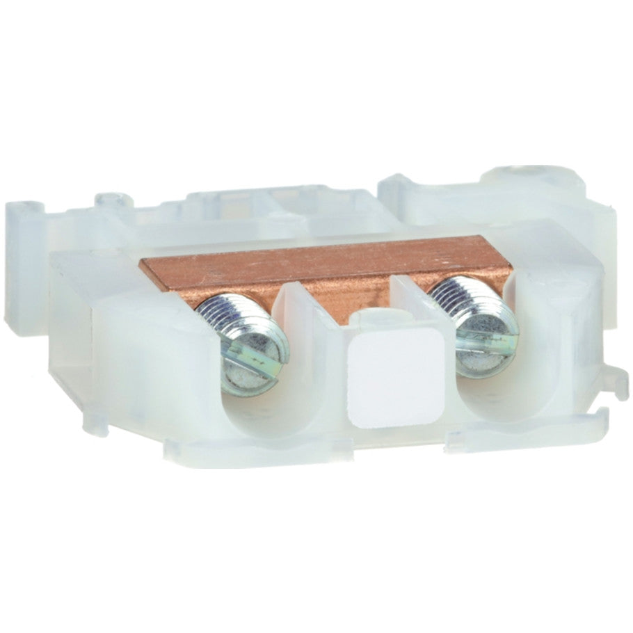 Terminal block, Linergy, box lug connector, natural colored block, 60A, 600V