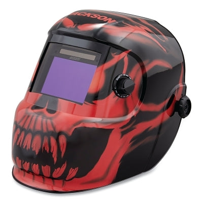 Graphic Premium Auto-Darkening Welding Helmet, Bead Demon, 4/9 to 13 w/Grind, Ratchet, 3.94 in x 2.36 in Window