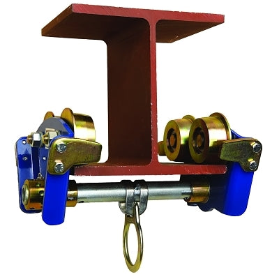 3M 2103143 I-Beam Trolley, 3 in to 8 in W Flange, Up to 11/16 in Thickness, 310 lb Load Capacity, Clamp Attachment
