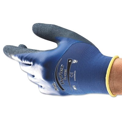 11-925 Oil Repellent Gloves, Nitrile/Nylon/Spandex, Size 9, Blue/Black