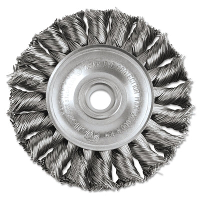 Standard Twist Knot Wire Wheel, 3 in D x 3/8 in W, .02 in Stainless Steel Wire
