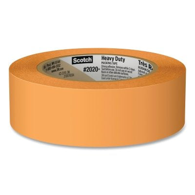 3M 051125-00541 2020+ Heavy Duty Masking Tape, 60.1 yd, 1.41 in W, Orange