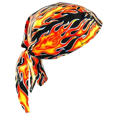 Tuff Nougies Deluxe Tie Hats, One Size, Large Flames