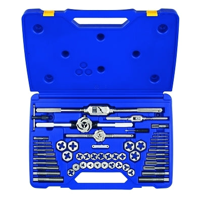 Machine Screw / Fractional Tap and Hex Die Set, 53-pc, Plastic Case
