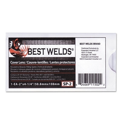 Cover Lens, Scratch/Static Resistant, 4-1/4 in x 2 in, 100% CR-39 Plastic