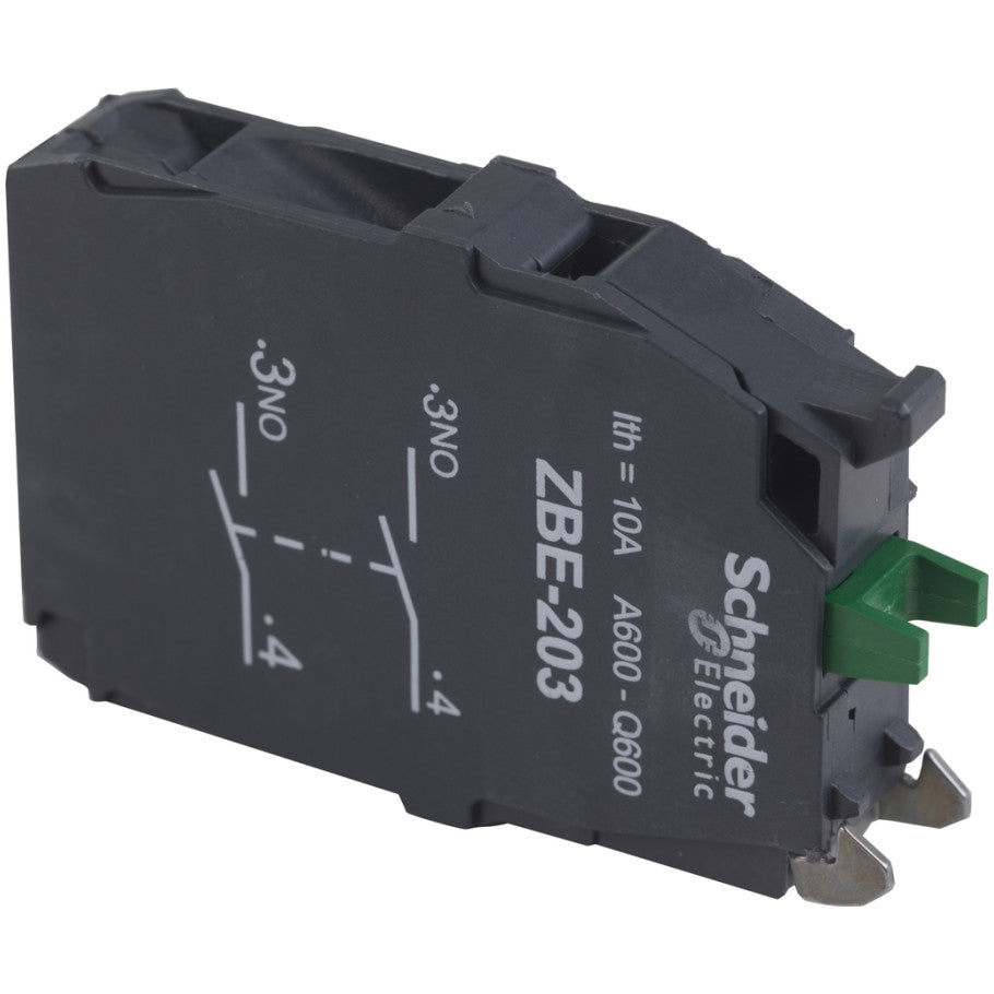 Standard Double 2 NO Contact Blocks for 22mm Pushbuttons and Selector Switches