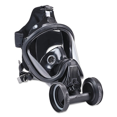 Ultra Elite Full-Facepiece Respirator, Large, 5-Point Harness, Silicone, w/Twin-Cartridge Adapter