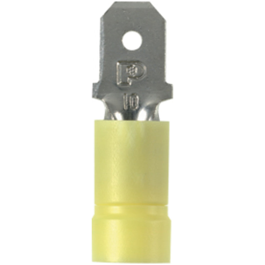 Male Disconnect, 12 to 10 AWG, Copper, Yellow