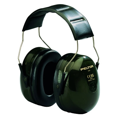 3M H7A PELTOR Optime 101 Earmuff, 27 dB NRR, Dark Green, Over-the-Head