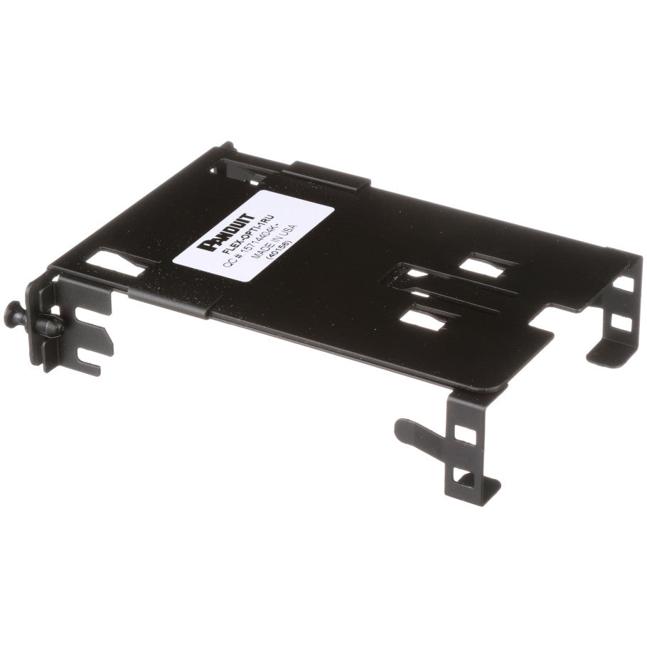Fiber Optic Cassette Mounting Bracket, Metal, Rack Mount, 1 RU, 1.3 H x 4.3 W x 5.6 D in.