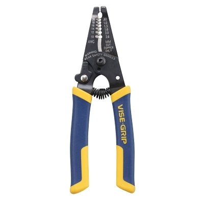 VISE-GRIP Wire Stripper/Cutter, 6 in L, 10 AWG to 20 AWG, Blue/Yellow Handle
