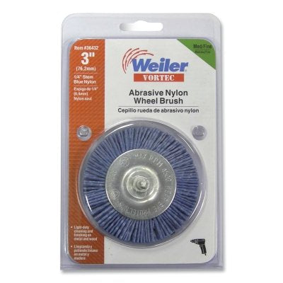 Vortec Crimped Wire Wheel Brush, 3 in dia, 1/2 in W Face, Synthetic, 4500 RPM