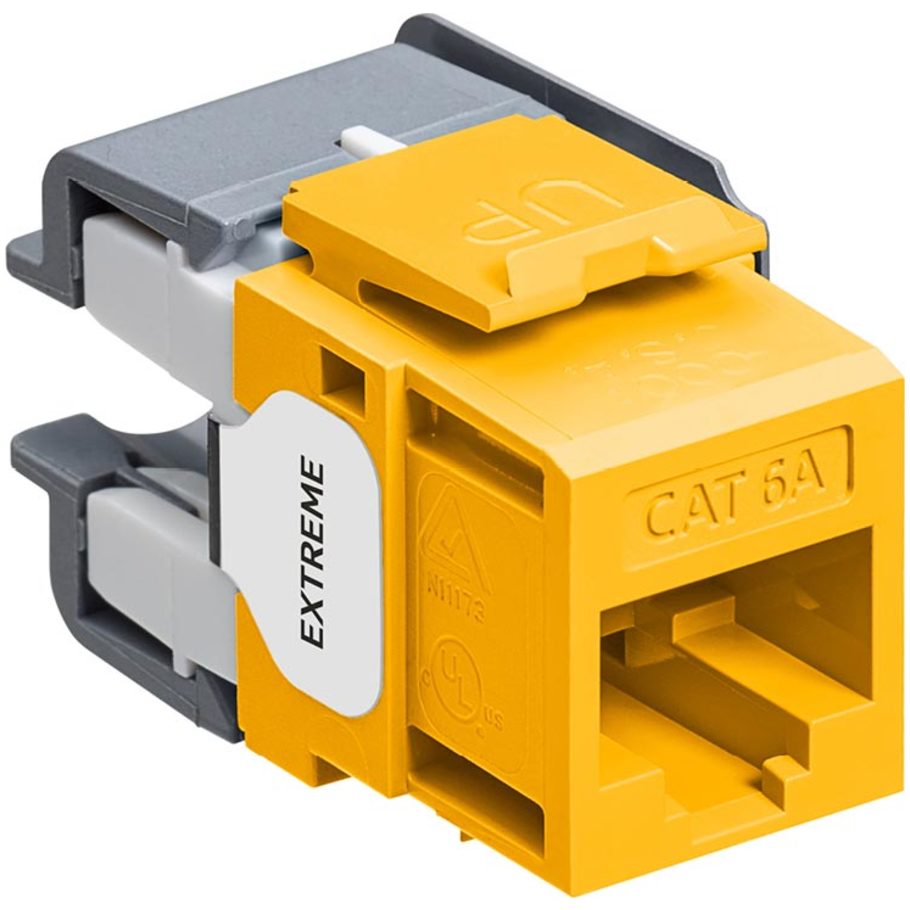 eXtreme Cat 6a QuickPort Connector Quickpack, Yellow