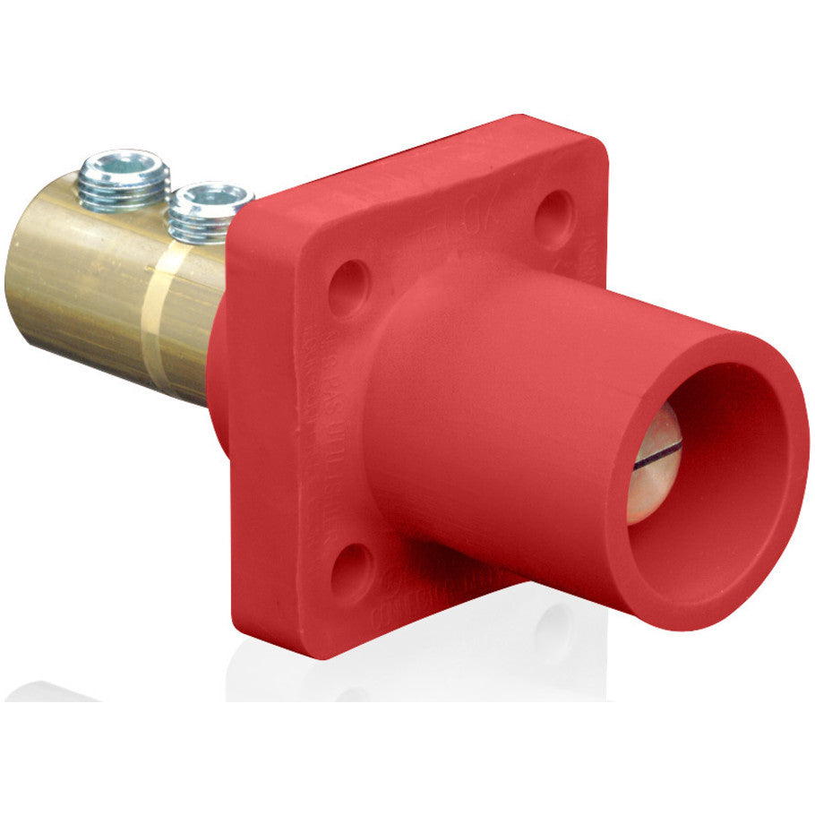 Single Pole Cam-Type Connector, Male, 400A, 600 V AC/DC, 1/0 to 4/0 AWG, Red
