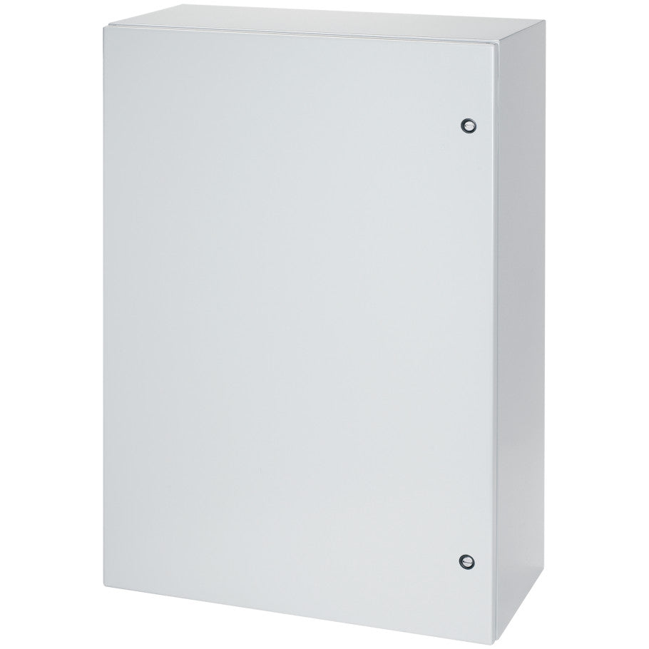 CONCEPT Type 4/12 Wall Mount Enclosure, Mild Steel, ANSI 61 Gray, Quarter-Turn Latch, Single Solid Door, 24 H x 24 W x 10 in. D
