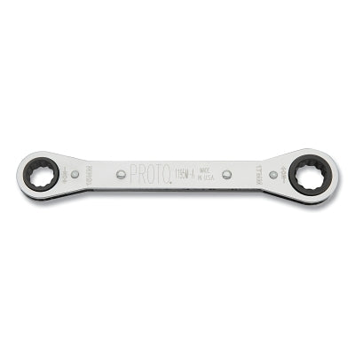 12-point Metric Ratcheting Box Wrench, 15 mm x 17 mm Openings, 8 in OAL