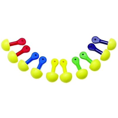 3M 321-2200 E-A-R Express Pod Plugs Earplug, Polyurethane, Yellow, Assorted Color Grips, Uncorded