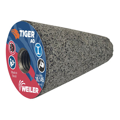 Tiger Grinding Cone, 2 in dia x 3 in Thick x 5/8 in-11 Arbor, 24 Grit, Aluminum Oxide, Type 17, 12 EA/BX