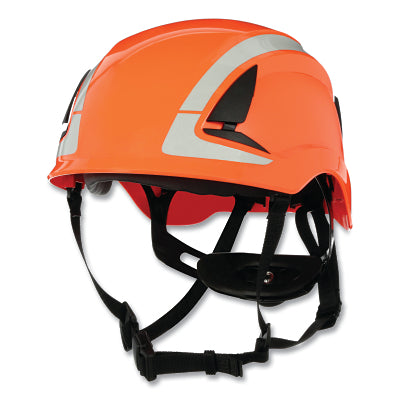 3M X5007X-ANSI SecureFit Safety Helmet, w/Reflective Tape, Orange